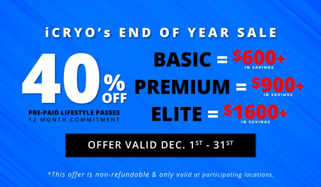 iCRYO 2022 End of year sale